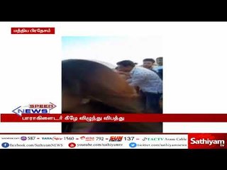 கிளம்பிய வேகத்தில் கீழே விழுந்த பாரா கிளைடர்!