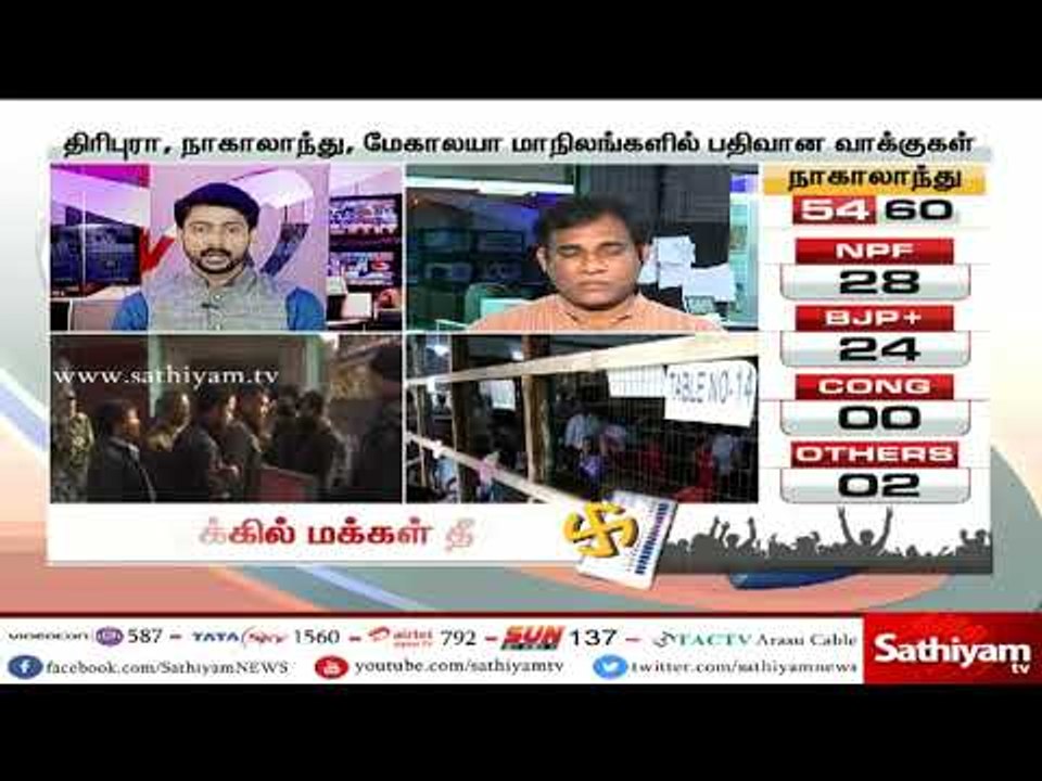 3 மாநிலங்களில் வாக்கு எண்ணிக்கை நிலவரம் | பகுதி - 2 |  #ElectionNorthEast | #NorthEast2018