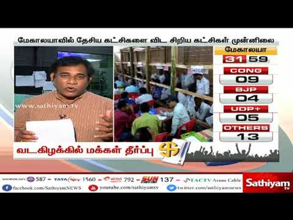 3 மாநிலங்களில் வாக்கு எண்ணிக்கை நிலவரம் | பகுதி - 1 |  #ElectionNorthEast | #NorthEast2018