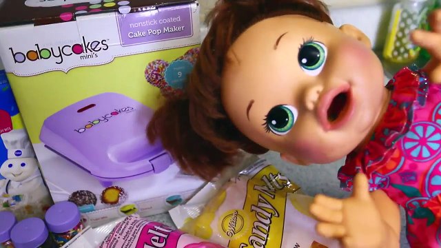 Baby Alive Dolls Makes Cake Pops With a DIY Cake Maker