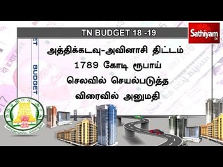 அத்திக்கடவு-அவினாசி திட்டம்  1789கோடி ரூபாய் செலவில் செயல்படுத்த விரைவில் அனுமதி