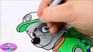 Paw Patrol Coloring Book Rocky Eco Pup Tracker Jungle Pup ☆ Coloring Videos For Kids ☆