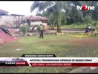 Kantor Bupati Melawi Pontianak Ludes Terbakar