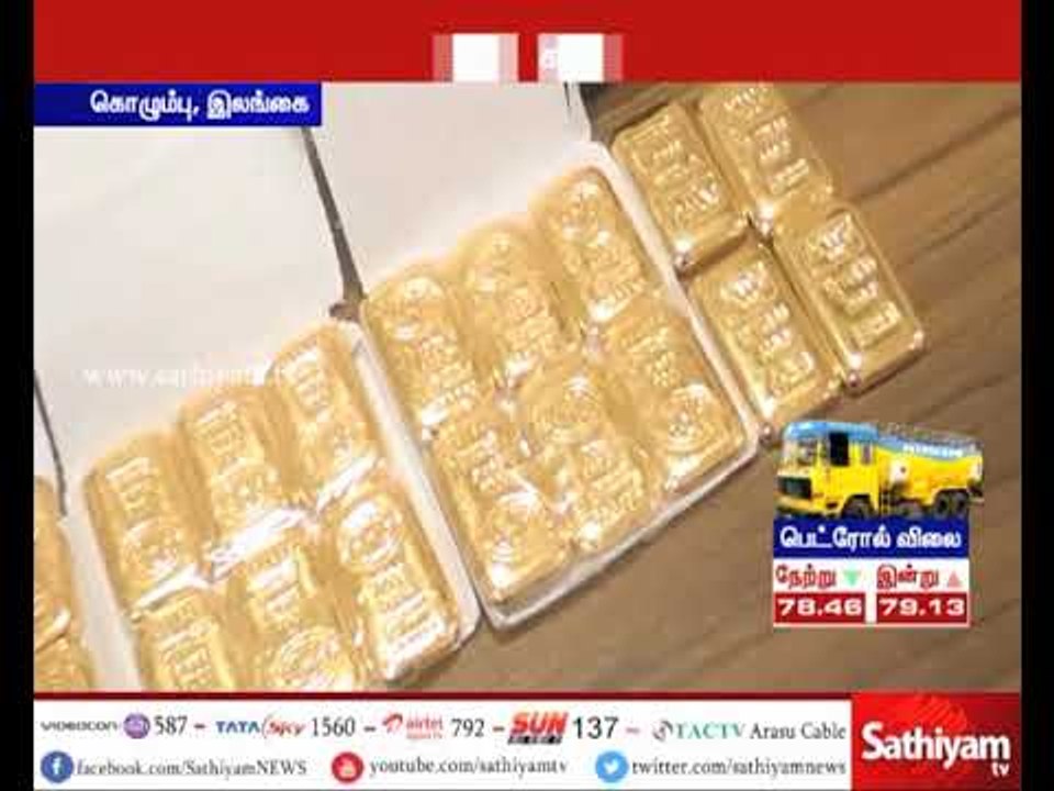 இலங்கை விமான நிலையத்தில் 4 கோடி ரூபாய் மதிப்புள்ள தங்க பிஸ்கட்டுகளை கடத்திச்சென்றவர் கைது