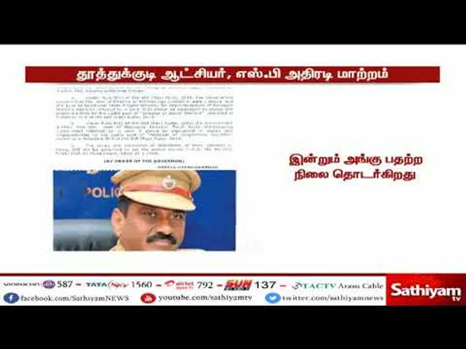 மாவட்ட ஆட்சியர் மற்றும் மாவட்ட காவல்துறை கண்காணிப்பாளர் அதிரடி மாற்றம்