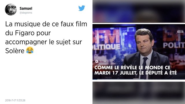 Le député LREM Thierry Solère placé en garde à vue pour des soupçons de fraude fiscale.