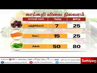 லாரிகள் வேலை நிறுத்தப்போராட்டத்தால் காய்கறிகளின் விலை கடுமையாக உயர்ந்துள்ளது