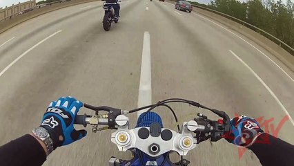 COP Tries RUNNING Car Into Motorcycle Highway ROAD RAGE Police Officer Attempts To HIT Street Bike