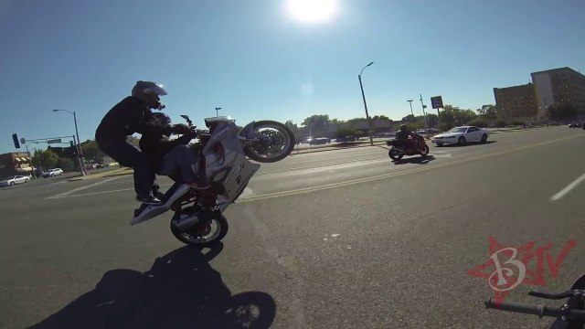 GIRL Crashes Stunt Bike ACCIDENT Tandem Wheelies Gone Bad ROC 2014 Motorcycle Crash Video