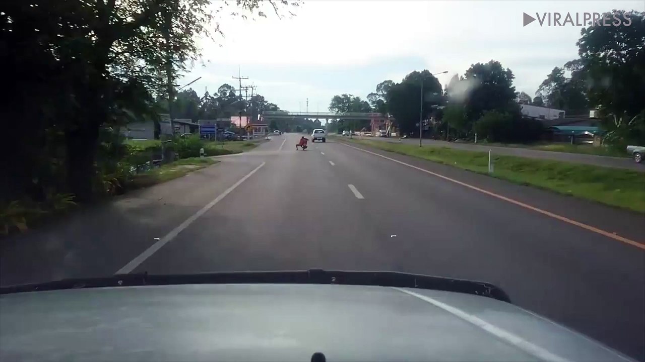 Motorcycle Rider Standing On Seat