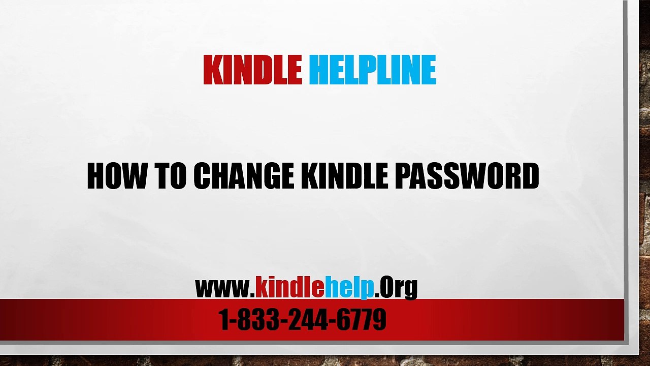 Change Kindle Password
