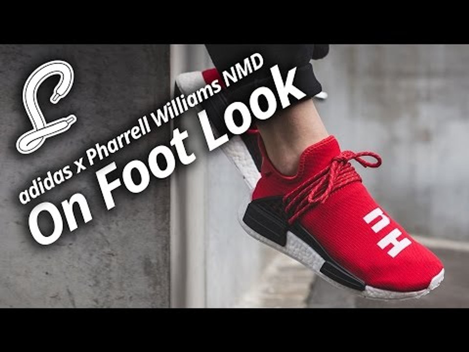 Pharrell x adidas 'Hu' NMD Red On Foot Video | The Sole Supplier - video  Dailymotion