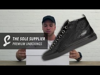 Balenciaga Arena High-Top Black Leather Premium Unboxing | The Sole Supplier