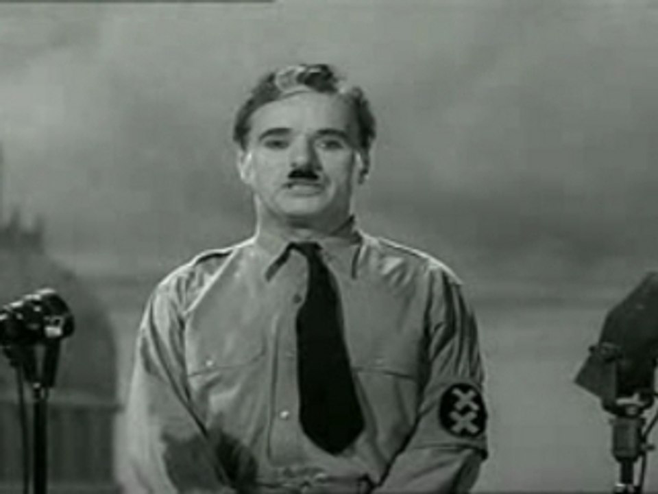 Charlie Chaplin - discours dans "Le Dictateur " - 1940 !