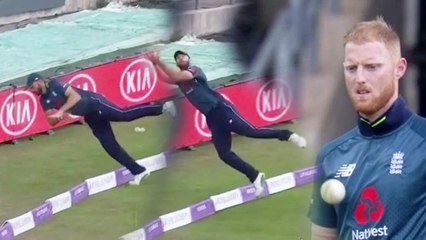 India Vs England 3rd ODI: Liam Plunkett becomes 'Spiderman' near boundry ropes | वनइंडिया हिंदी