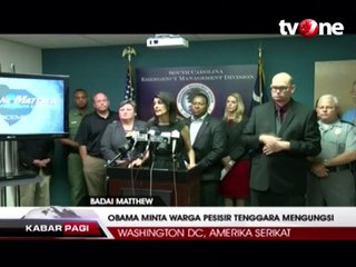 Badai Matthew, Obama Minta Warga Pesisir Tenggara Mengungsi