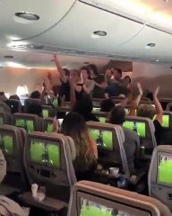 En plein vol, des passagers fêtent la victoire des bleus