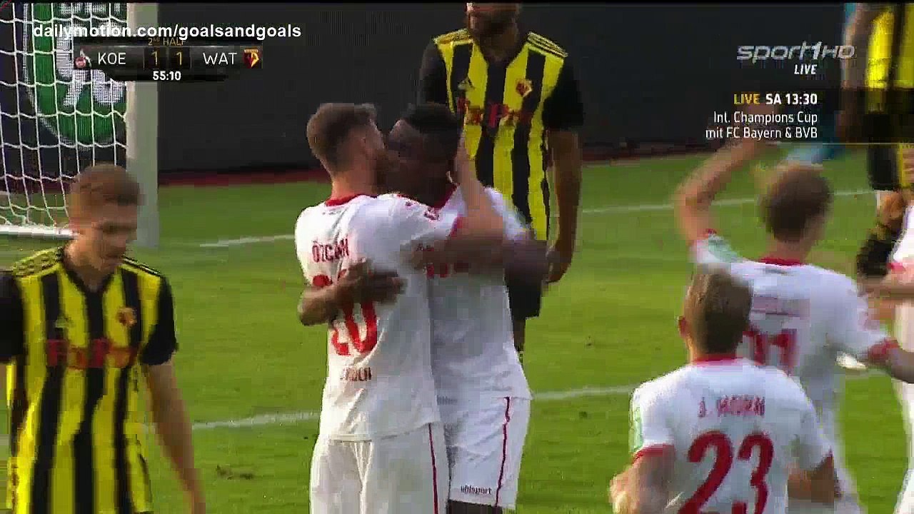 Jhon Cordoba Goal HD - FC Koln 1 - 1 Watford - 17.07.2018 (Full Replay)