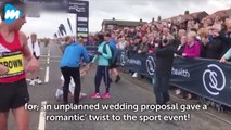 Runner Proposes To Girlfriend At Finish Line | Viral News |Viral Mojo