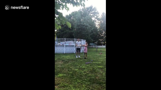 Gender reveal fireworks fail sends partygoers screaming and running for cover