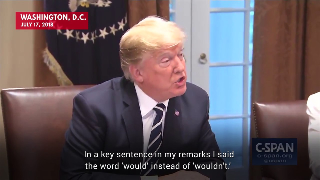 President Trump Clarifies Remarks Made During Summit With Putin