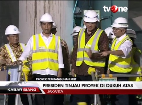 Jokowi-Ahok Tinjau Proyek MRT di Dukuh Atas Jakarta