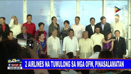 2 airlines na tumulong sa mga OFW, pinasalamatan