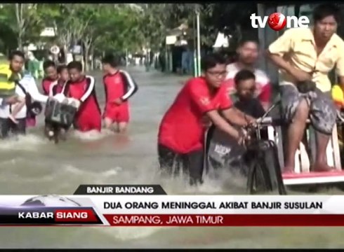 Banjir Susulan di Sampang Madura Tewaskan Dua Orang