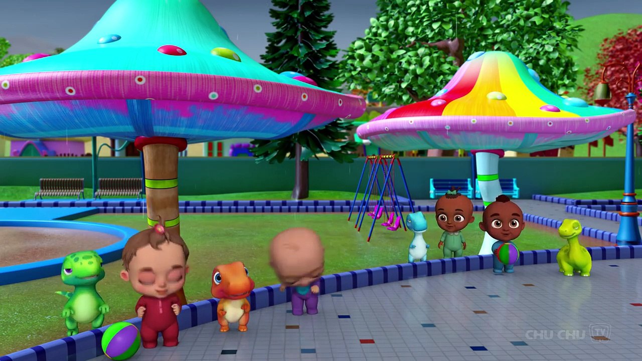 Rain Rain Go Away _ Baby Songs & Dinosaur Rhymes for Kids