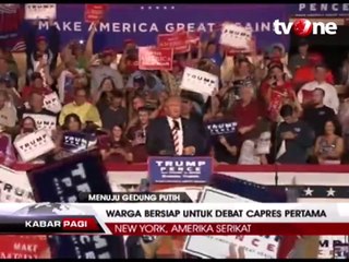 Trump dan Clinton Bersiap untuk Debat Capres Pertama