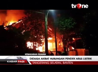 Korsleting Listrik, Rumah Terbakar di Tangerang Selatan