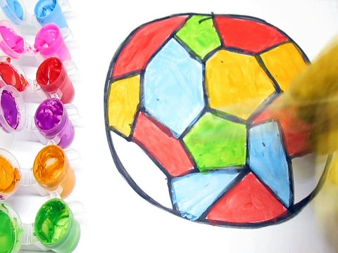 Learn colors with Soccer ball , football coloring pages for kids Compilation