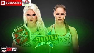 WWE SummerSlam 2018 Raw Women’s Championship Alexa Bliss vs  Ronda Rousey Predictions WWE 2K18