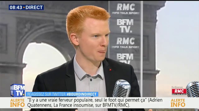 Les Bleus champions du monde: Il y a une vraie ferveur populaire, il n'y a que le foot qui permet ça dans le pays , déclare Adrien Quatennens