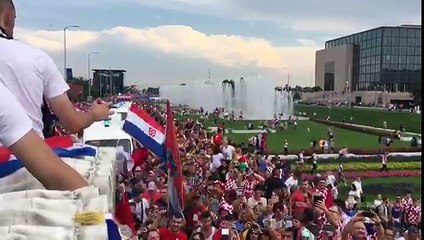 استقبال جماهيري حافل للمنتخب الكرواتي في زغرب