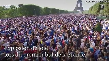 France-Croatie   à chaque but des Bleus, la joie grandissante des supporteurs français