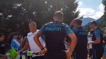 Corsa al lago, prima pausa