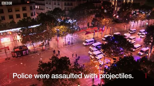 World Cup 2018- Paris celebrations turn violent on the Champs Elysees - BBC News
