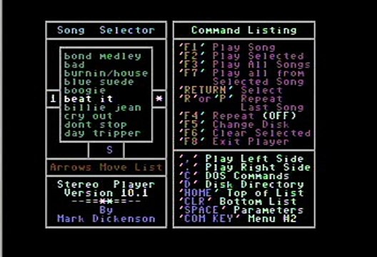 Michael Jackson Beat It Commodore 64 Stereo Sid Player Keyboard