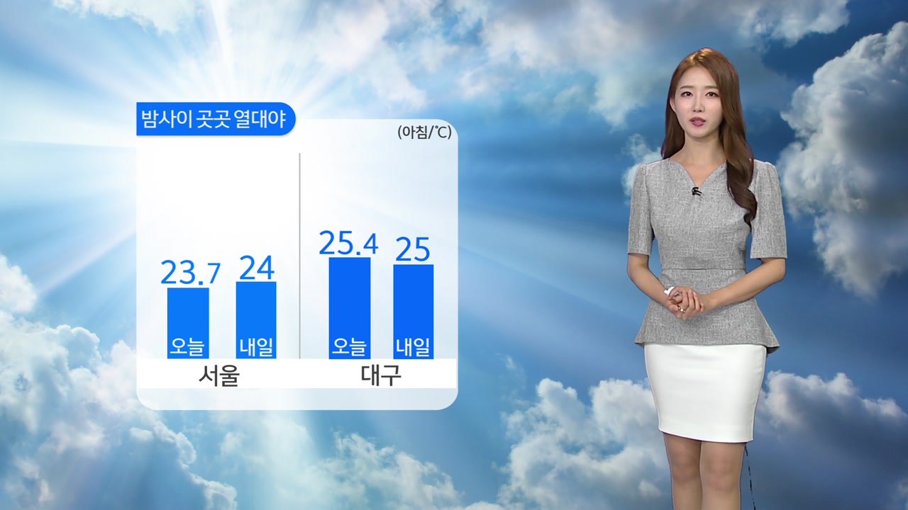 [날씨] 밤 사이 곳곳 열대야...낮 동안 폭염 맹위 / YTN