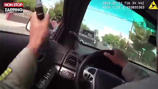 Las Vegas : Un policier tire sur des fuyards à travers son pare-brise (vidéo)