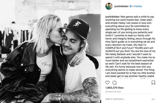 Justin Bieber ayudó a diseñar el anillo de compromiso para Hailey Baldwin