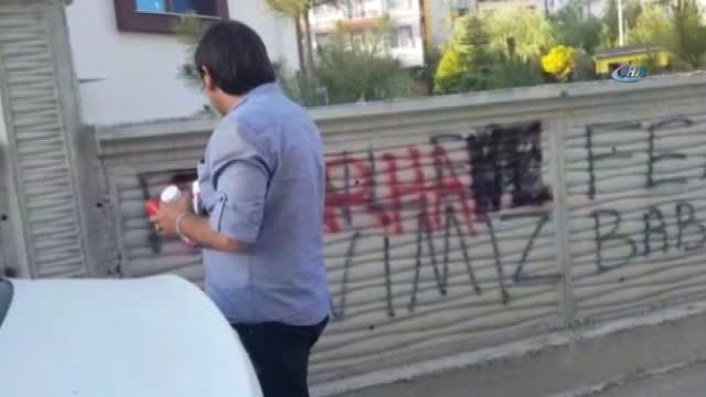 Cami Duvarına Yazılan Çirkin Yazı, Polis Tarafından Silindi