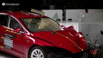 Tesla Model S CRASH TEST COMPARISON Small Overlap vs Moderate Overlap Crash Ca