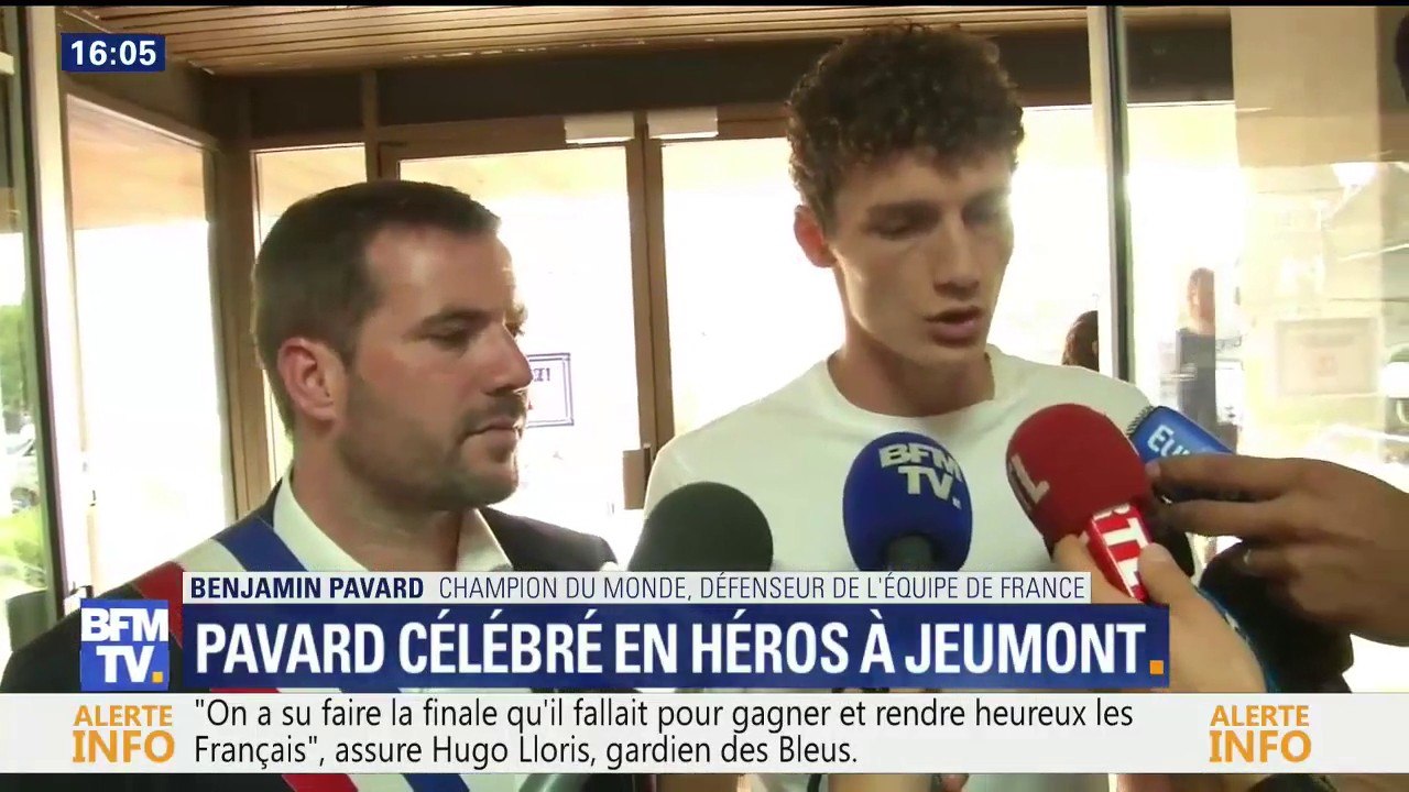 Pavard à Jeumont: "Ça fait chaud au cœur"