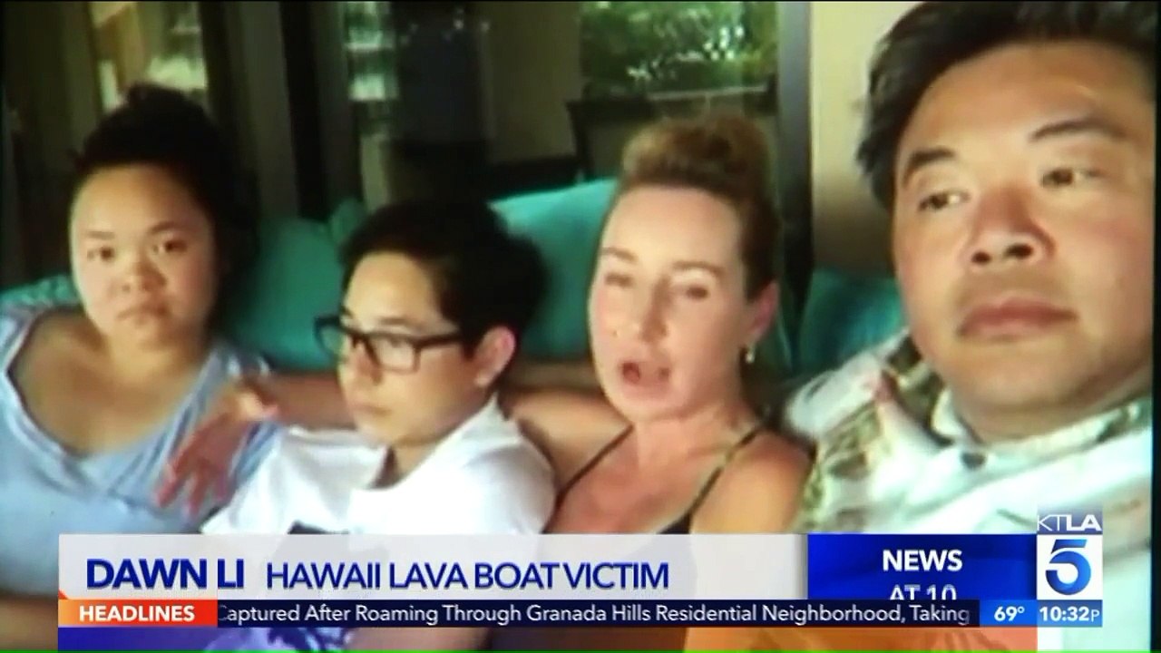 Family Recalls Terrifying Moment Lava Bomb Struck Tour Boat in Hawaii