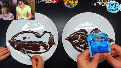 How to draw lips / mouth from chocolate and candies