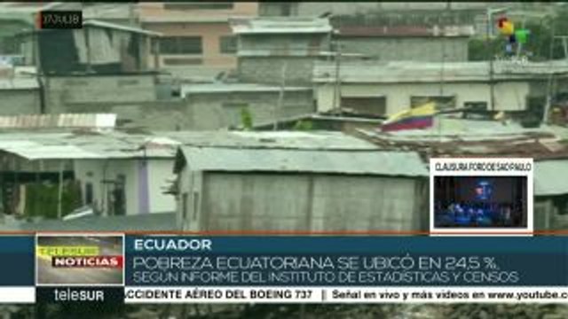 Ecuador registra aumento en los índices de pobreza y desempleo