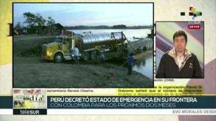 Perú: decretan estado de emergencia en frontera con Colombia