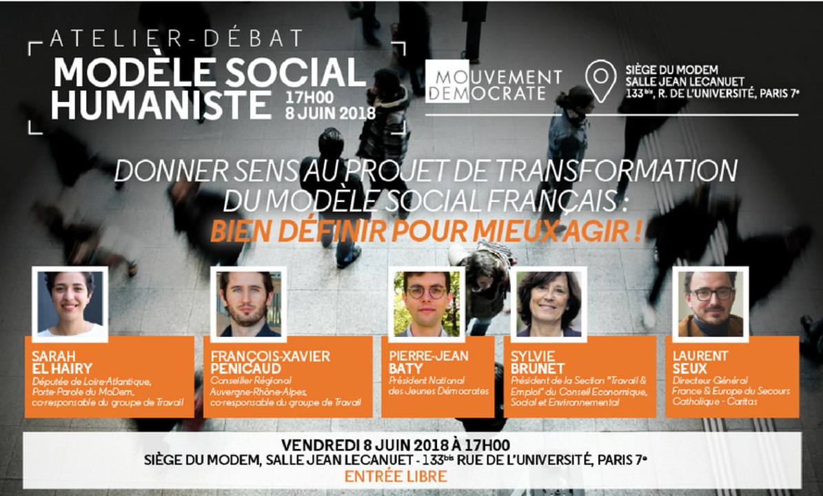 Atelier-débat, le modèle social humaniste - 080618